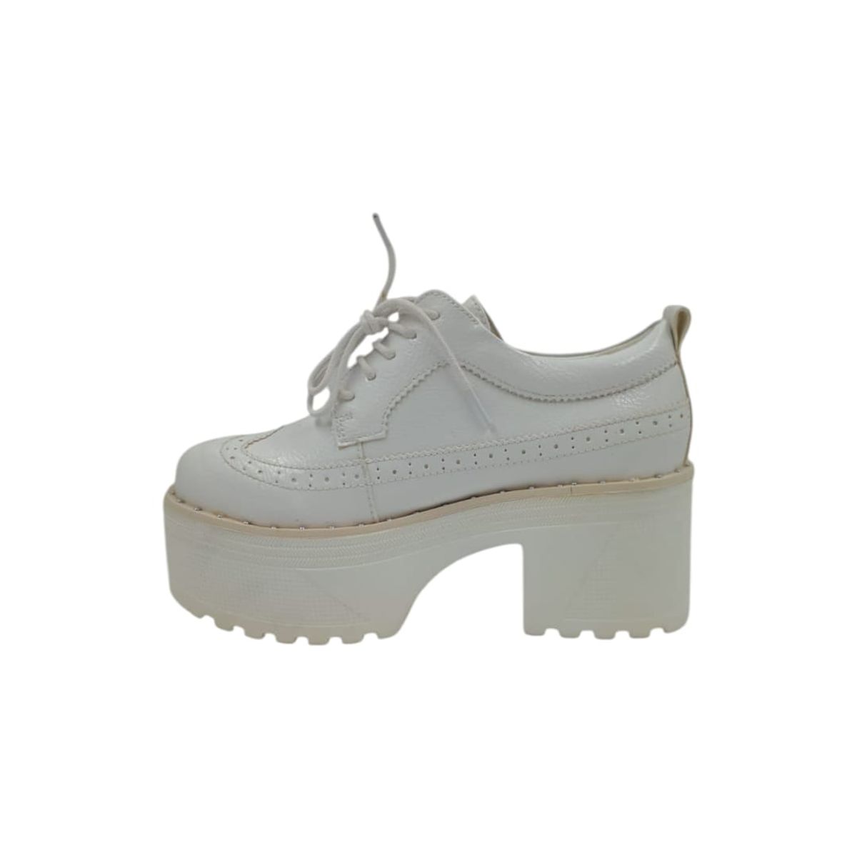 HERIEL - Zapato Blanco Plataforma Mujer