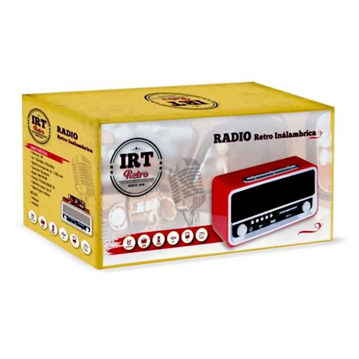IRT - Radio Parlante Bluetooth AUX USB FM AM SW Vintage Retro6