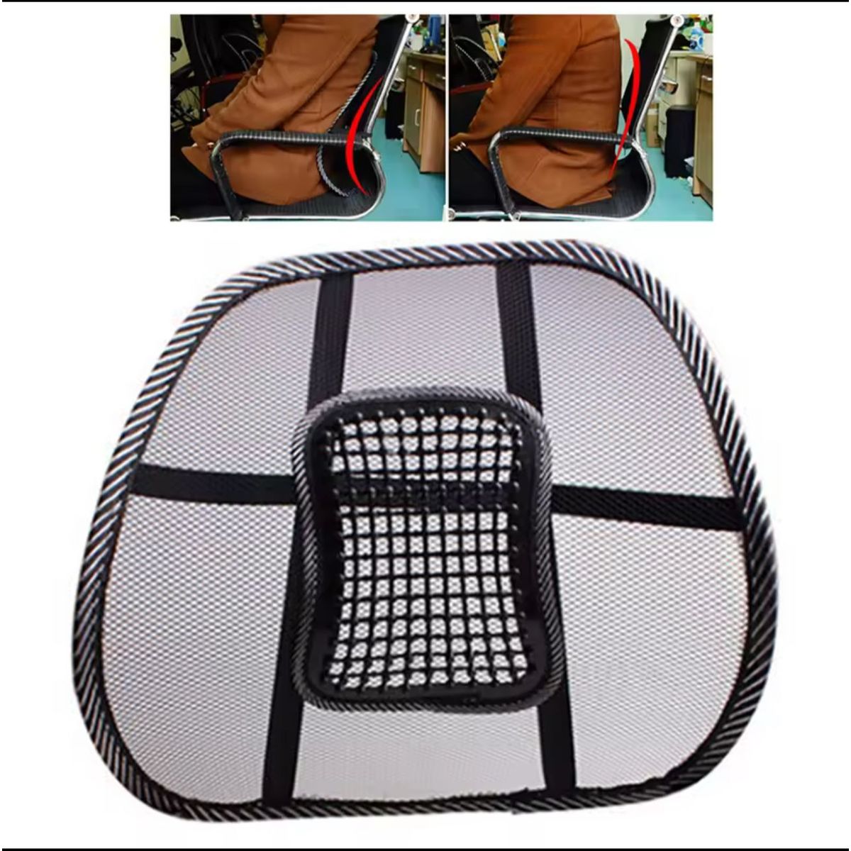 GENERICO - Respaldo Auto Silla Oficina Postura Respaldo Lumbar