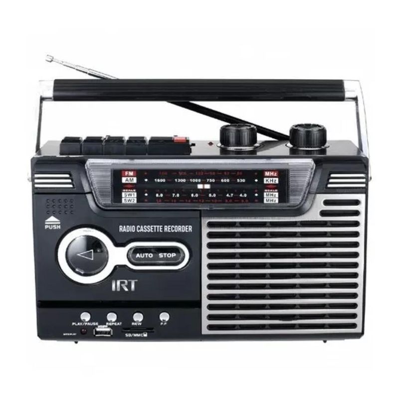 IRT - Radio Cassette Bluetooth AUX USB FM AM SW Vintage Record