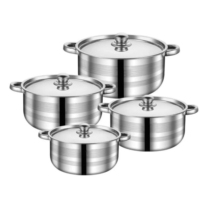 U BUY - Set De Ollas Acero Inoxidable 4 Piezas 20222426