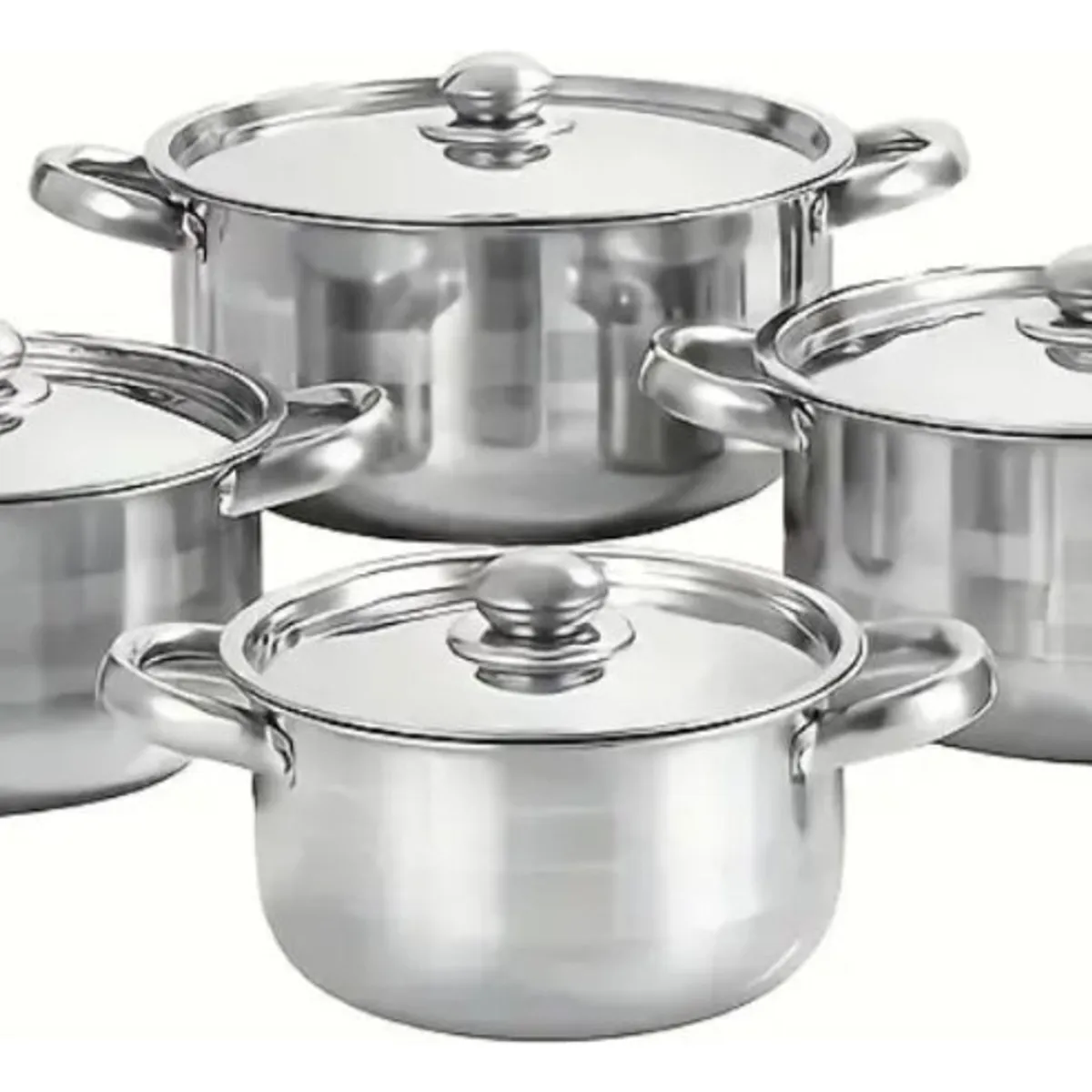 U BUY - Set De Ollas Acero Inoxidable 4 Piezas