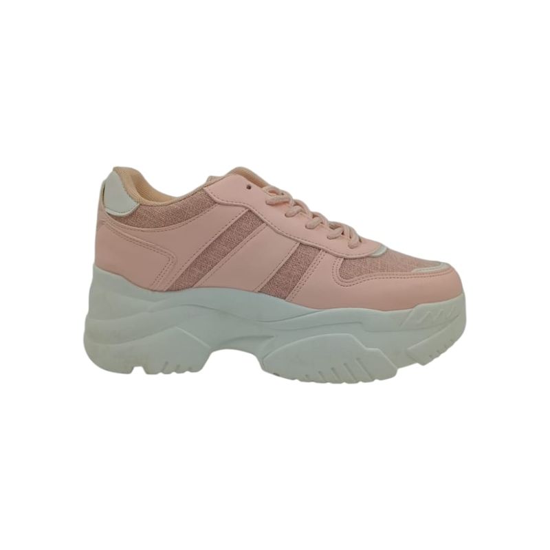 HERIEL - Zapatilla Rosa Plataforma Mujer