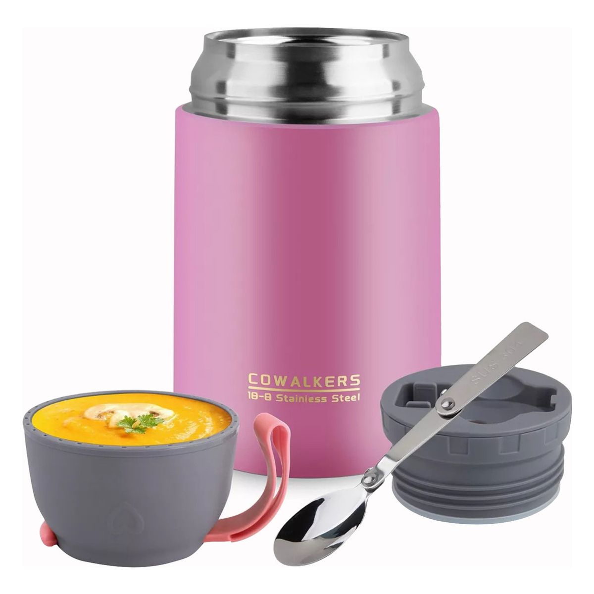 U BUY - Termo Liquido Comida Portátil 650ml Acero Inoxidable+cuchara