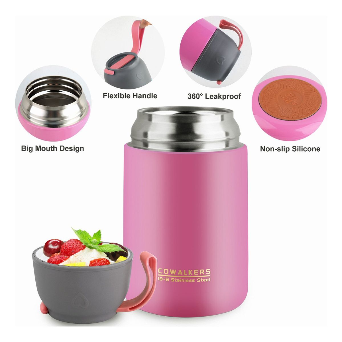 U BUY - Termo Liquido Comida Portátil 650ml Acero Inoxidable+cuchara