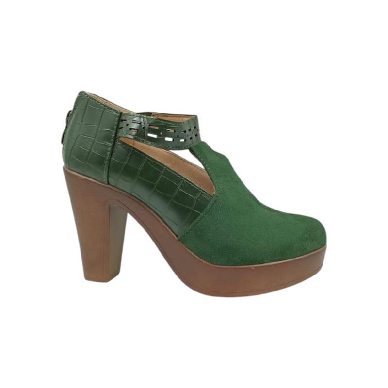 HERIEL - Zapato Verde Taco Mujer