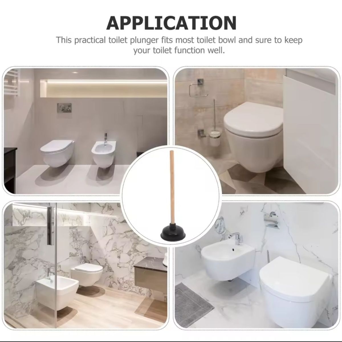 GENERICO - Sopapo Destapador Grande Para Baños Wc Cañerías Cocina Hogar