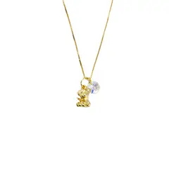 JOYAS MONTERO - Collar Nico Gold Baño Oro 24k creado con cristales de Swarovski® Aurora Boreal