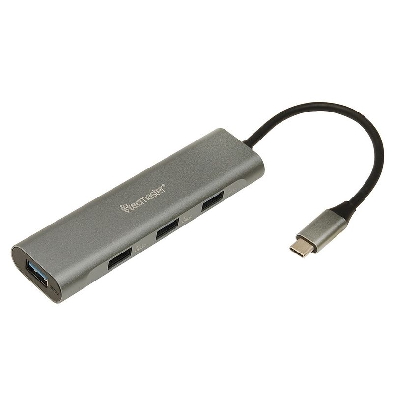 TECMASTER - Hub Adaptador Usb 3.1 Tipo C 4 Puertos Puertos Para Macbook Windows