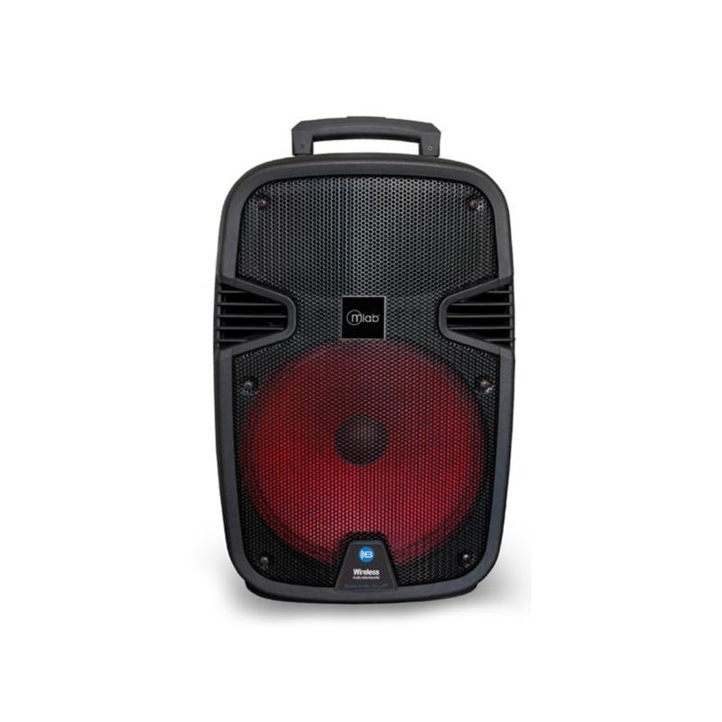 MICROLAB - PARLANTE PORTATIL MICROLAB RHYTHM CHARGER BOX 12 + MICROFONO + ATRIL NEGRO