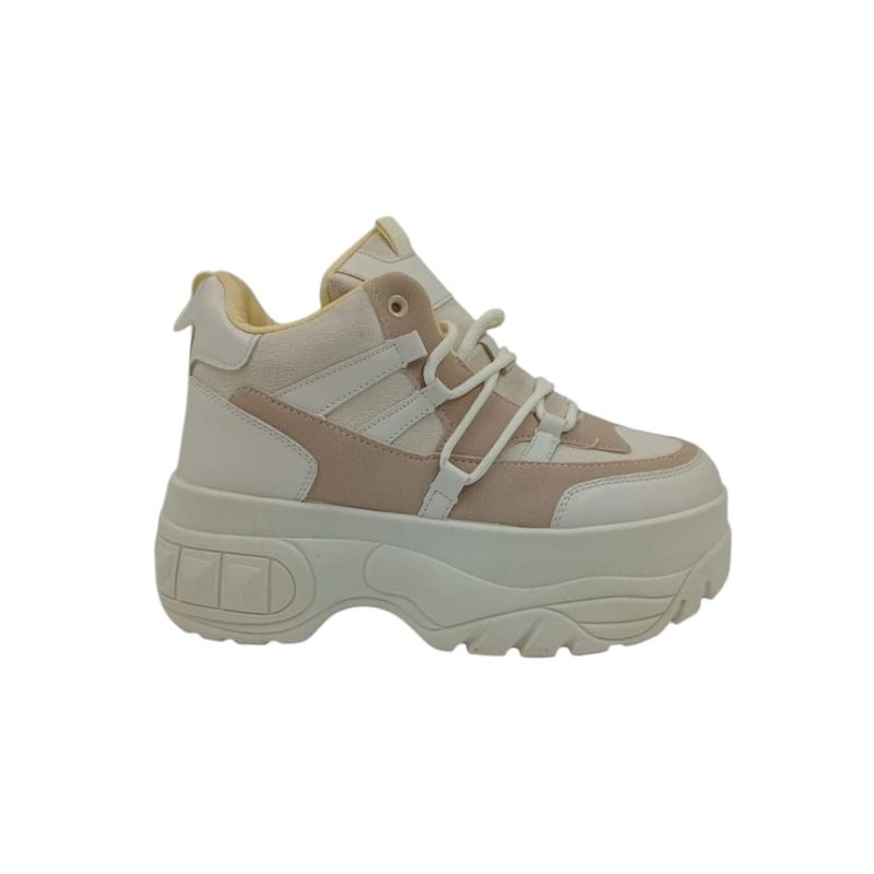 HERIEL - Zapatilla Beige Plataforma Mujer
