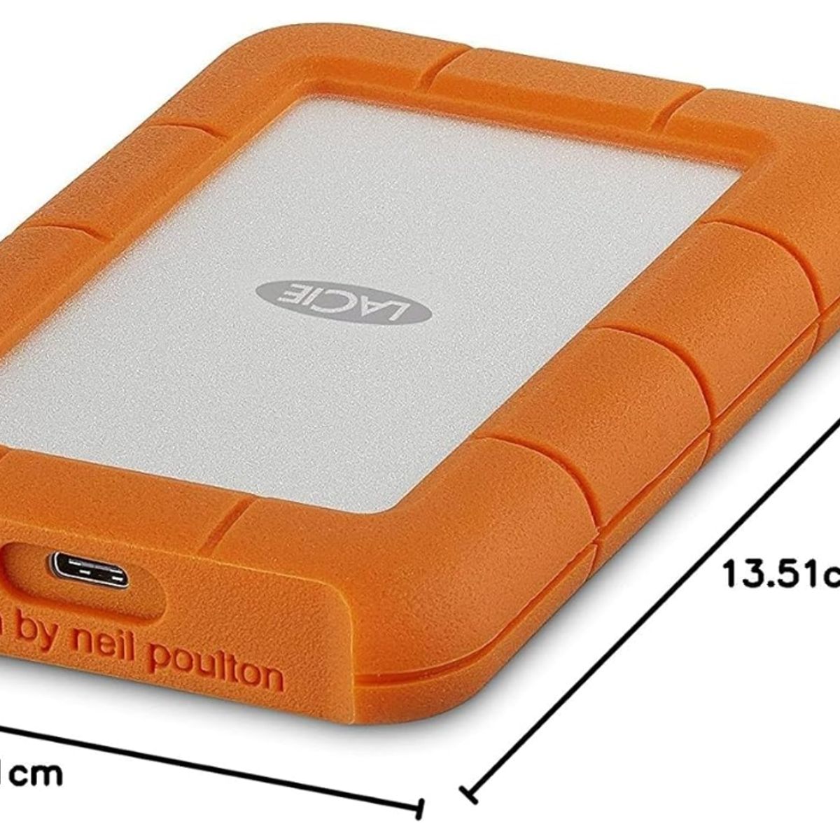 LACIE - Disco Externo HDD 1 TB - LaCie 1TB USB-C/USB 3.0 Rugged