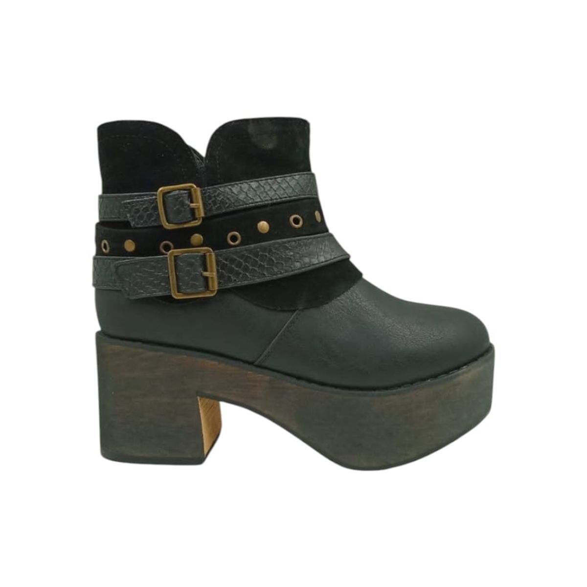 HERIEL - Botín Negro Plataforma Mujer