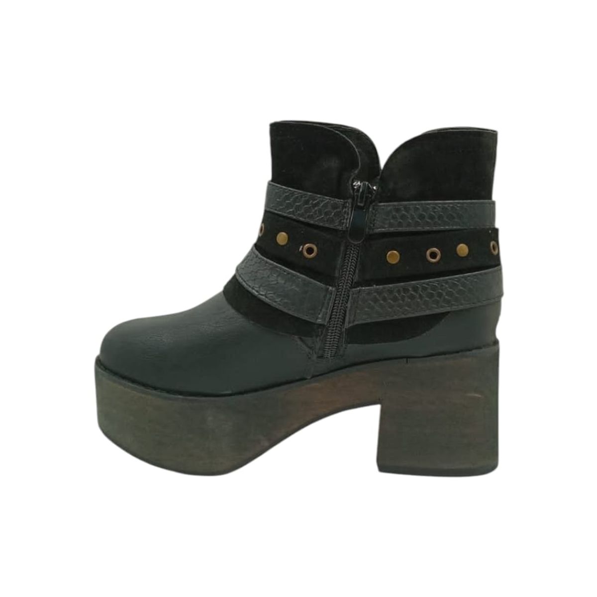 HERIEL - Botín Negro Plataforma Mujer