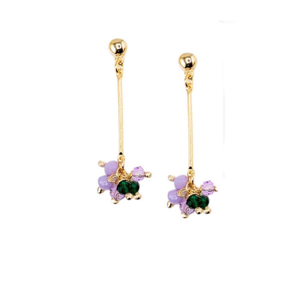 JOYAS MONTERO - Aros Tessa Lila Gold Baño de Oro 24k
