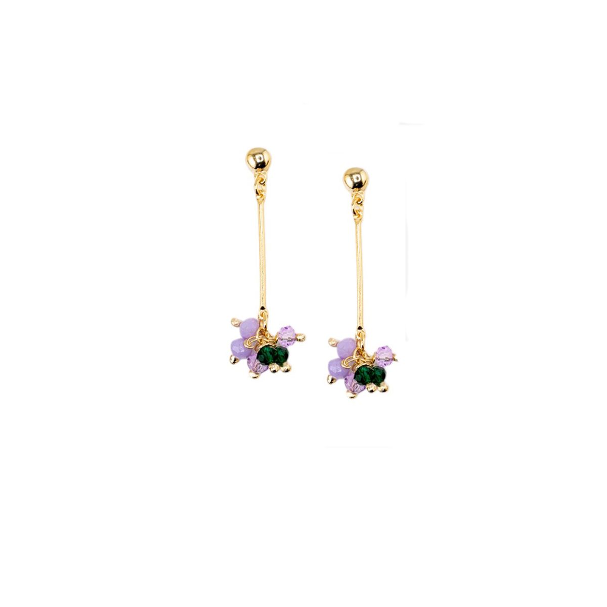 JOYAS MONTERO - Aros Tessa Lila Gold Baño de Oro 24k