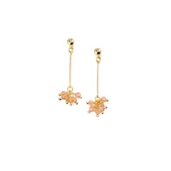 JOYAS MONTERO - Aros Tessa Peach Gold Baño de Oro 24k