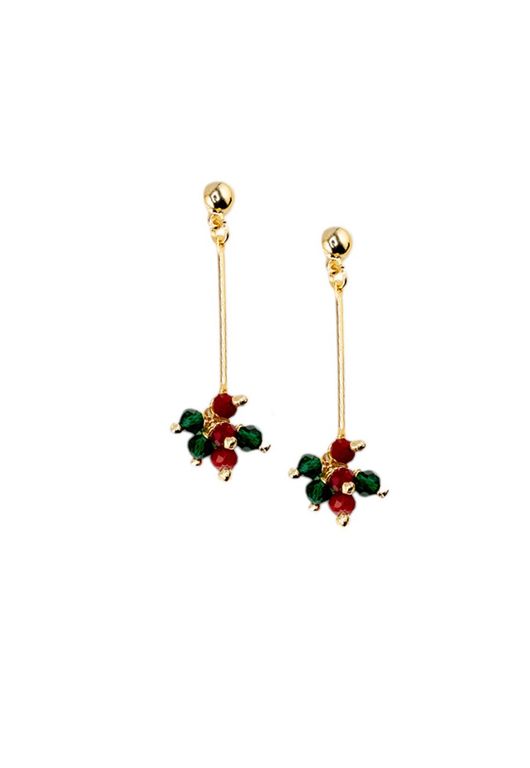 Aros Tessa Green Gold Bano de Oro 24k Dorado TALLA UNICA