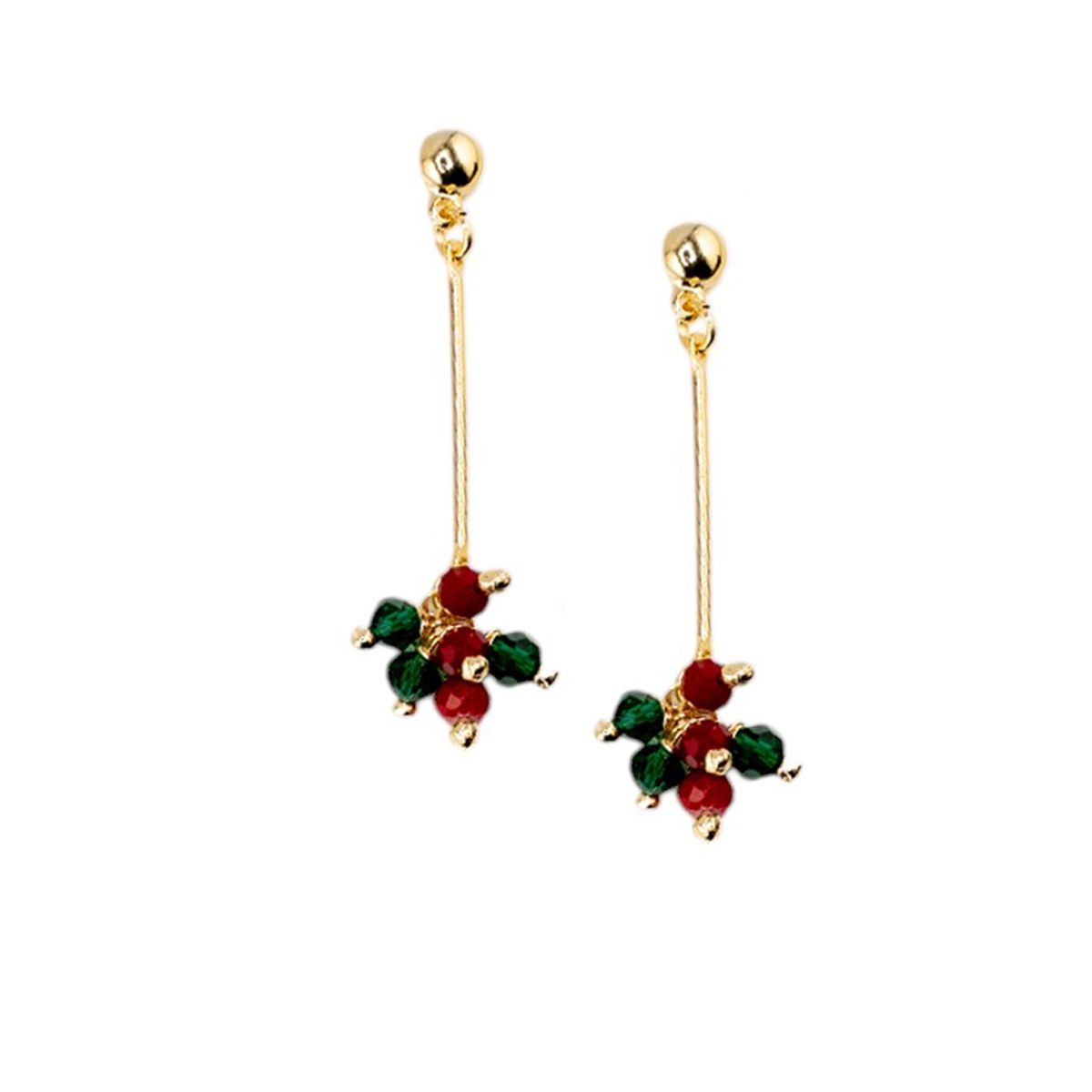 JOYAS MONTERO - Aros Tessa Green Gold Baño de Oro 24k