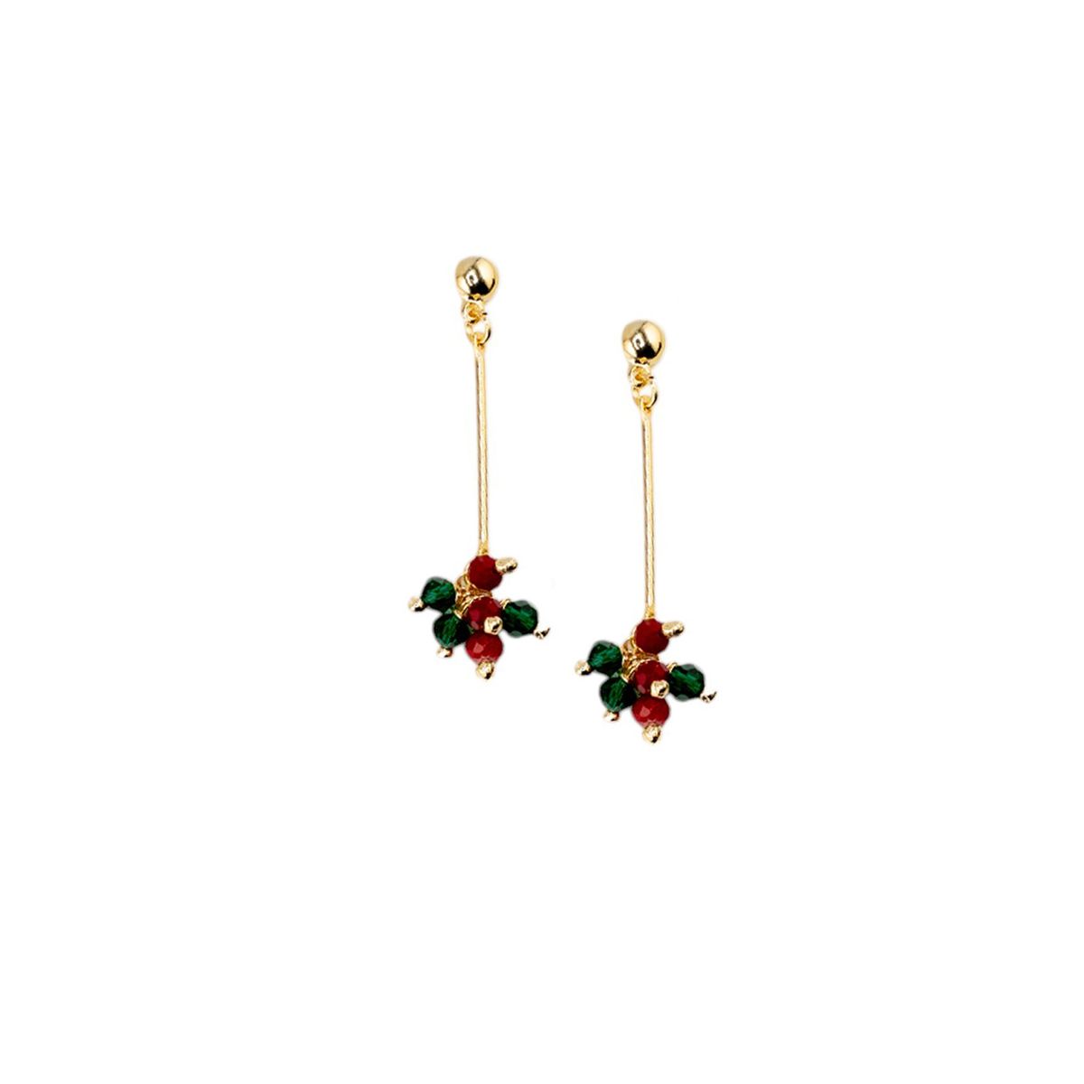 JOYAS MONTERO - Aros Tessa Green Gold Baño de Oro 24k