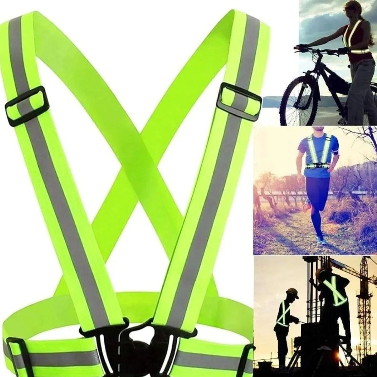 GENERICO - Arnes Reflectante Para Seguridad Moto Bicicleta Auto