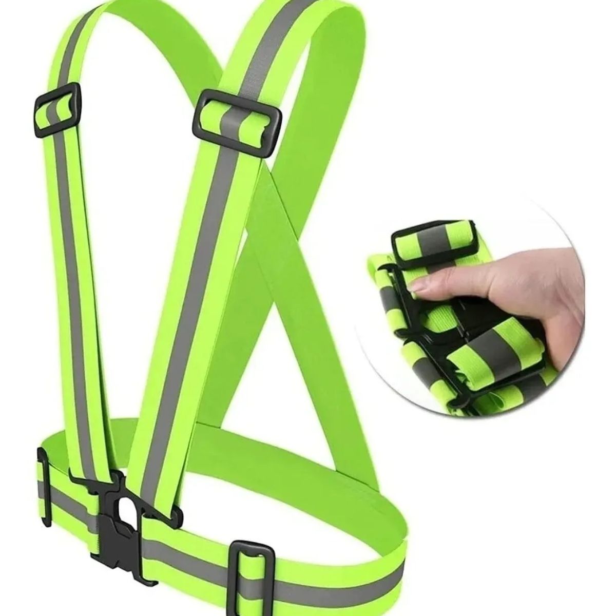 GENERICO - Arnes Reflectante Para Seguridad Moto Bicicleta Auto