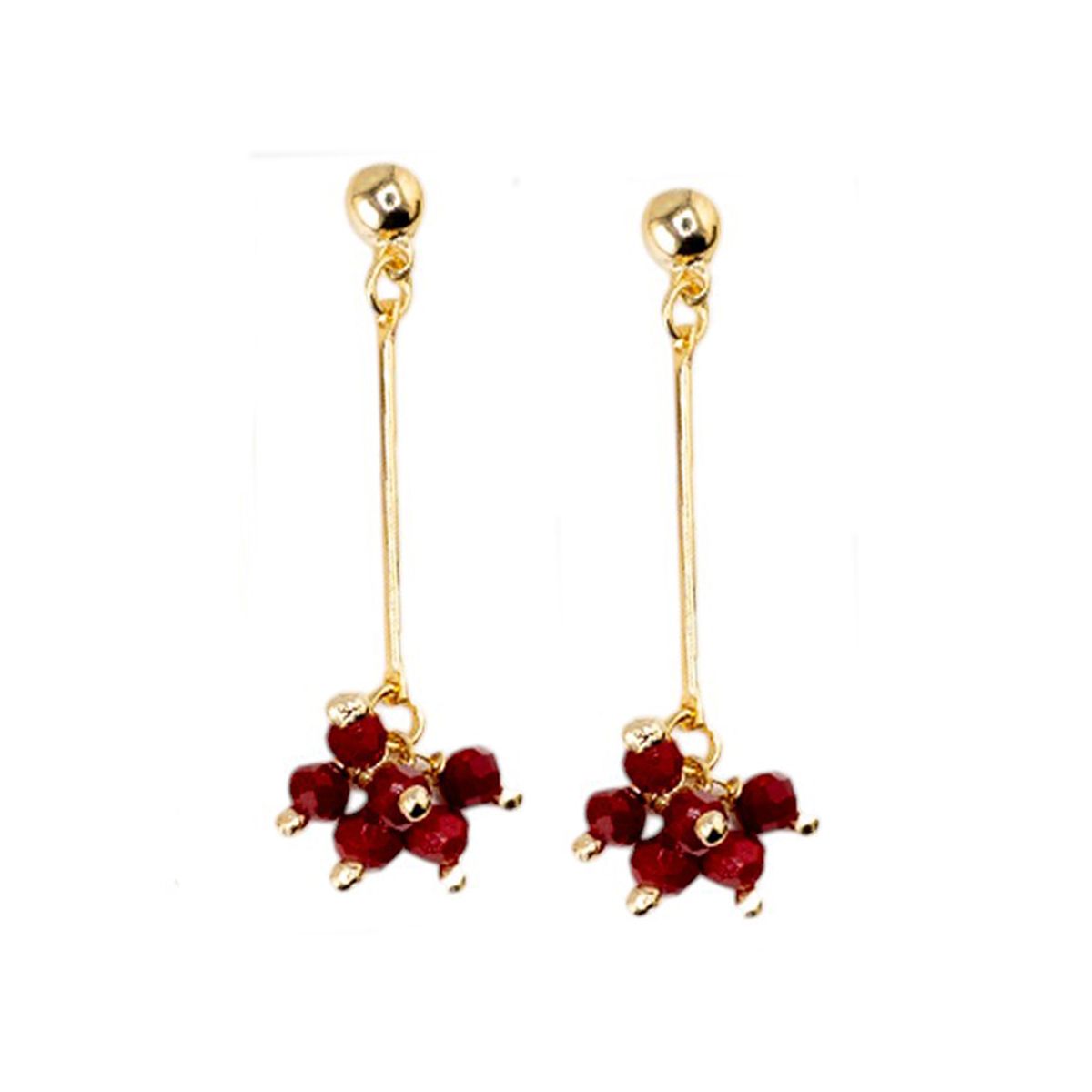 JOYAS MONTERO - Aros Tessa Red Gold Baño de Oro 24k