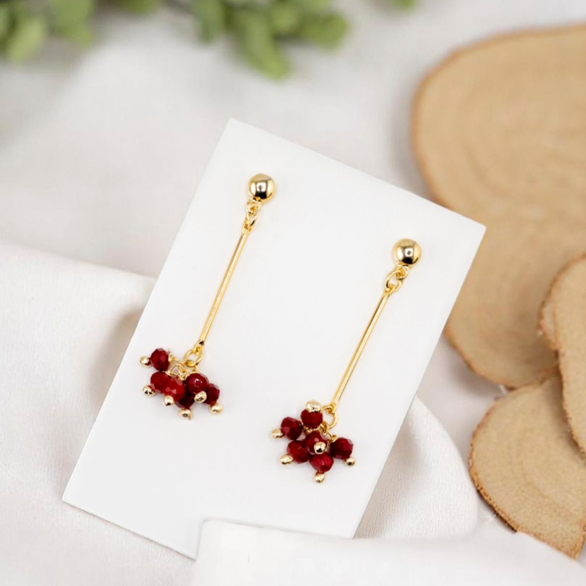 JOYAS MONTERO - Aros Tessa Red Gold Baño de Oro 24k