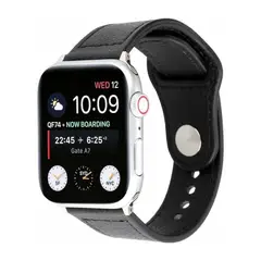 GENERICO - Correa Para Apple Watch Cuero Premium Series Elegante 42-44-45-49 Mm