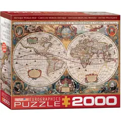 EUROGRAPHICS - 8220-1997 ANTIQUE WORLD MAP PUZZLE 2000 PIEZAS