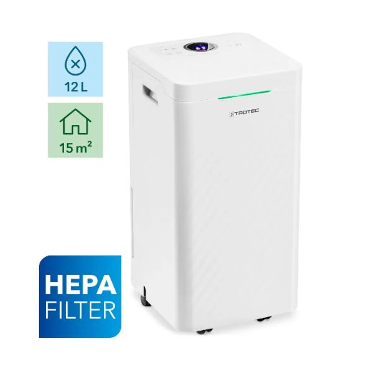 GENERICO - Deshumidificador TROTEC TTK 27 HEPA - 12 lts x día