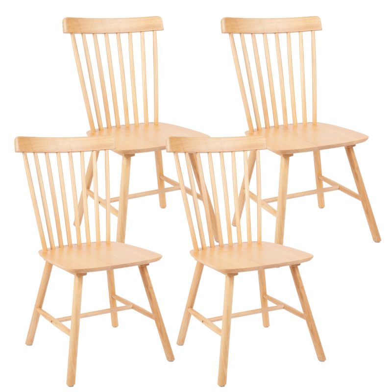 PANDALINO - Pack 4 Silla Windsor - Madera Natural - Moderna y Duradera