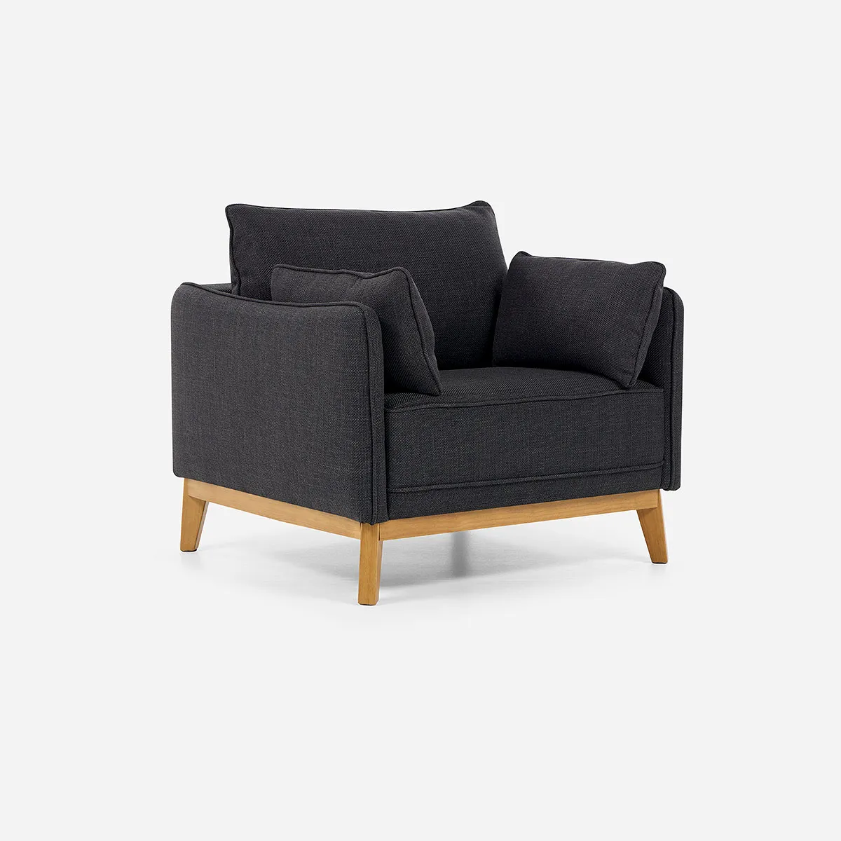 ROSEN - Sillón Holstebro 1 Cuerpo Tela Charcoal
