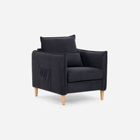 Poltrona Blume 1 Cuerpo Tela Grafito