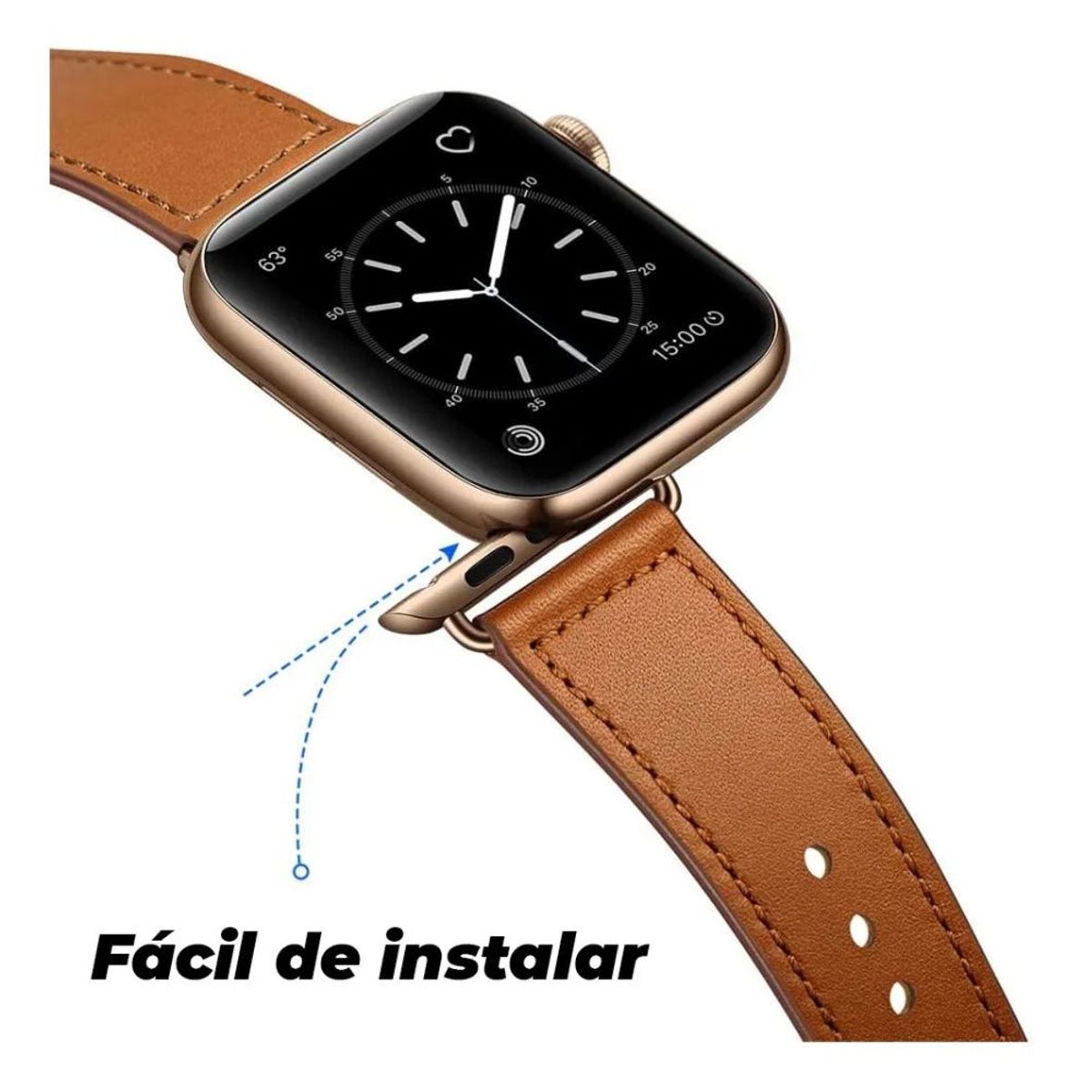 GENERICO - Correa Para Apple Watch Cuero Premium Series Elegante 38-40-41 Mm