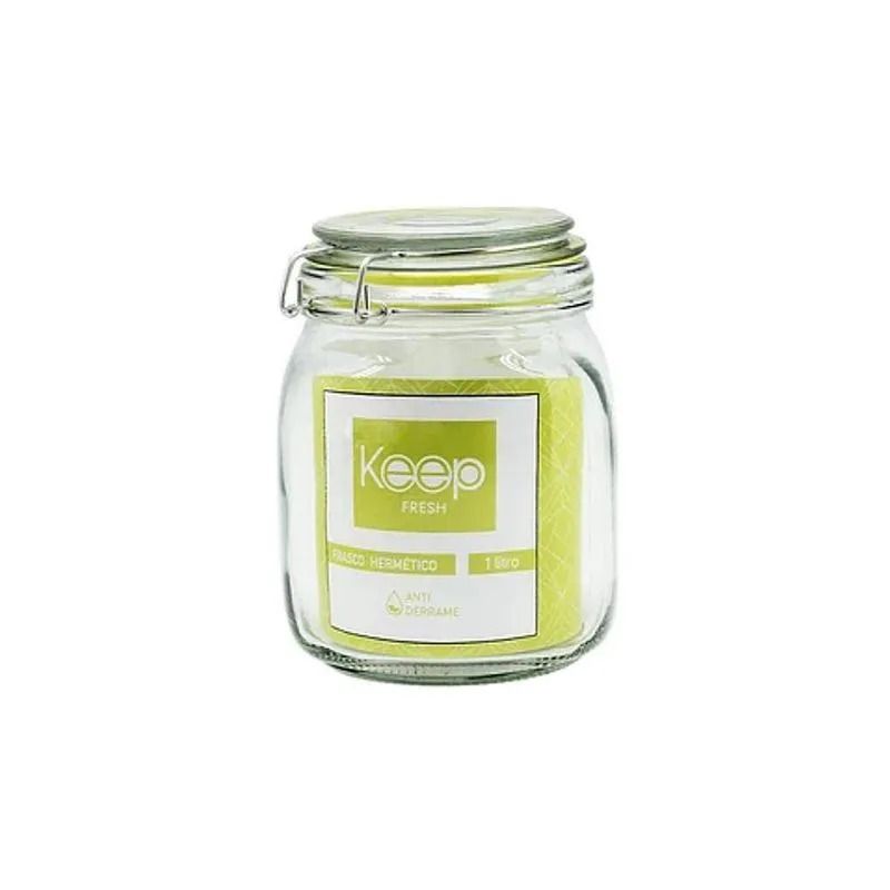 KEEP - Frasco Hermético 1 Litro Contenedor Vidrio Keep