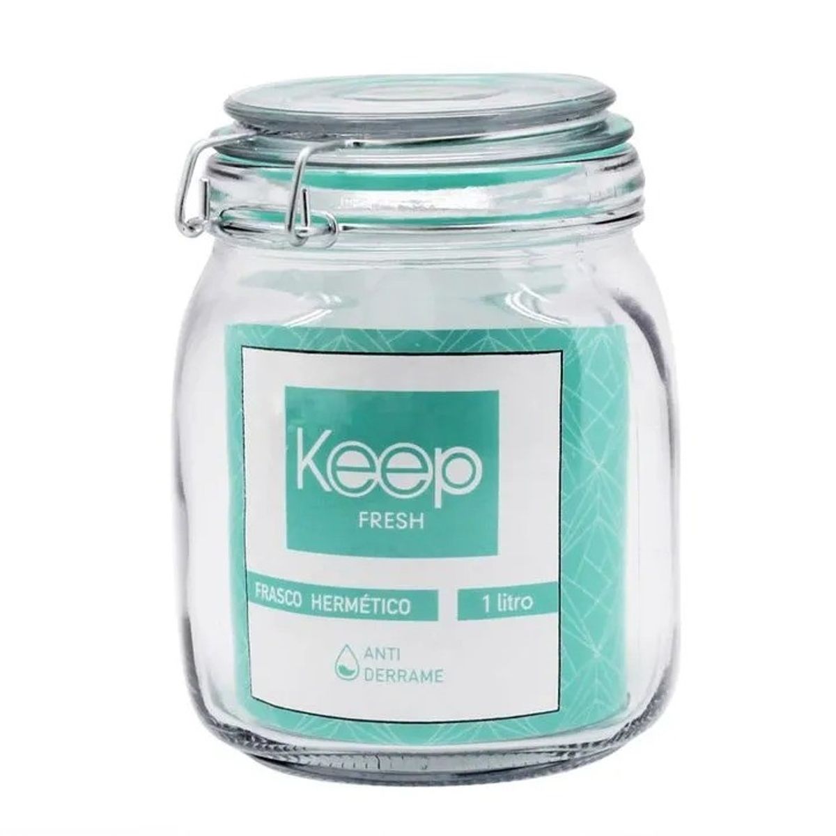 KEEP - Frasco Hermético 1 Litro Contenedor Vidrio Keep
