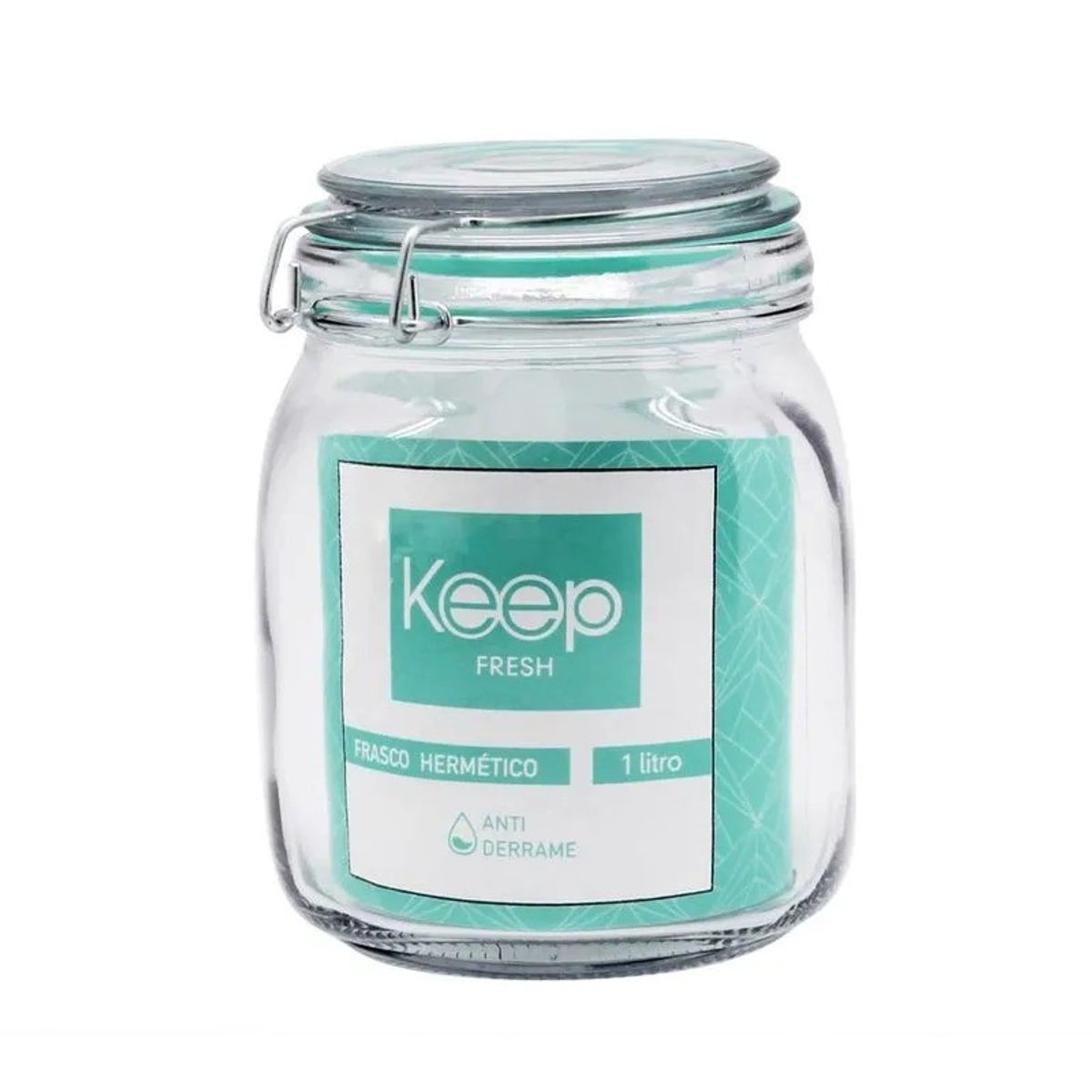 KEEP - Frasco Hermético 1 Litro Contenedor Vidrio Keep