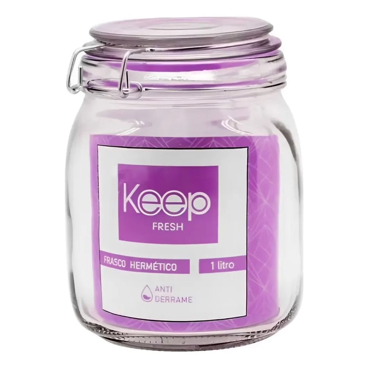 KEEP - Frasco Hermético 1 Litro Contenedor Vidrio Keep