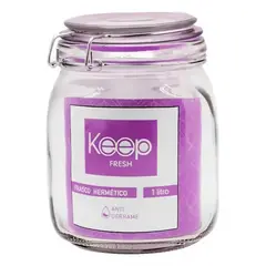 KEEP - Frasco Hermético 1 Litro Contenedor Vidrio