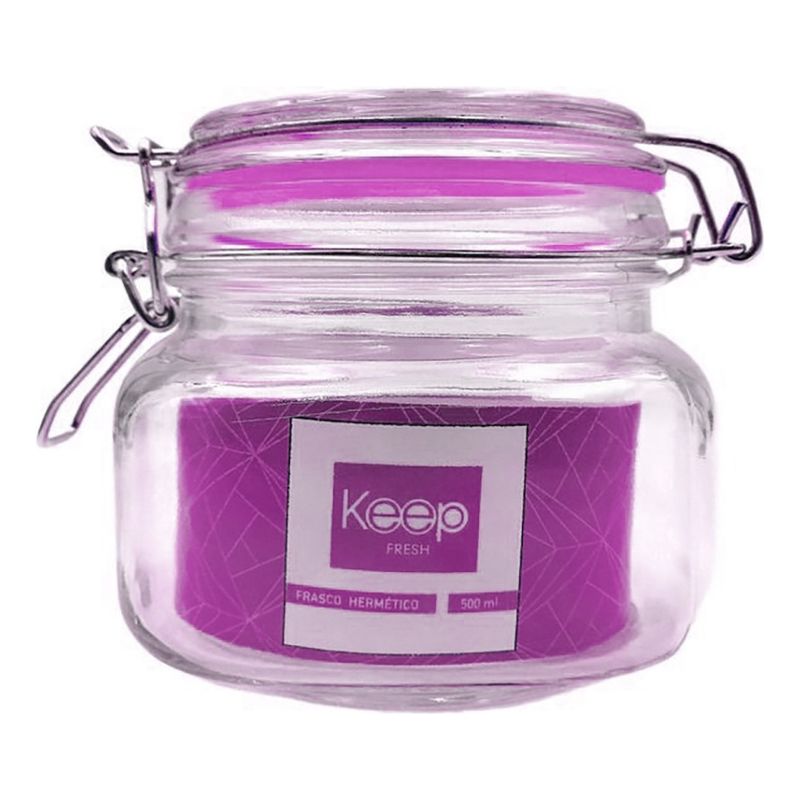 KEEP - Frasco Hermético 500 Ml Contenedor Vidrio Keep