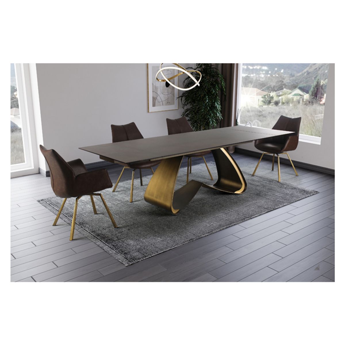 MSA MUEBLES SANTA ANA - Juego de Comedor 6 Sillas Norwich Fine