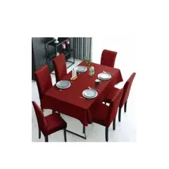 GENERICO - Fundas de Silla Texturizadas Set 6 Unidades Mas Mantel 7 Piezas
