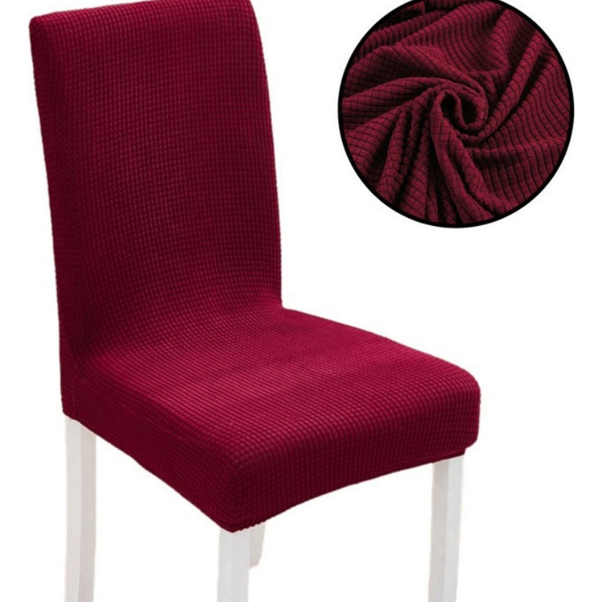 GENERICO - Fundas de Silla Texturizadas Set 6 Unidades Mas Mantel 7 Piezas