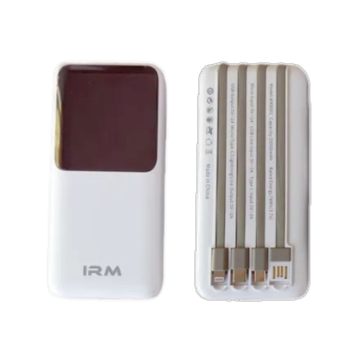 IRM - Cargador Power Bank Irm 20.000mah 22,5w 4 En 1 Carga Rápida
