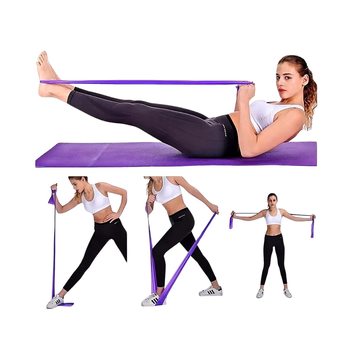 GENERICO - Banda Elástica De Resistencia 1,5 Mts Pilates / Yoga