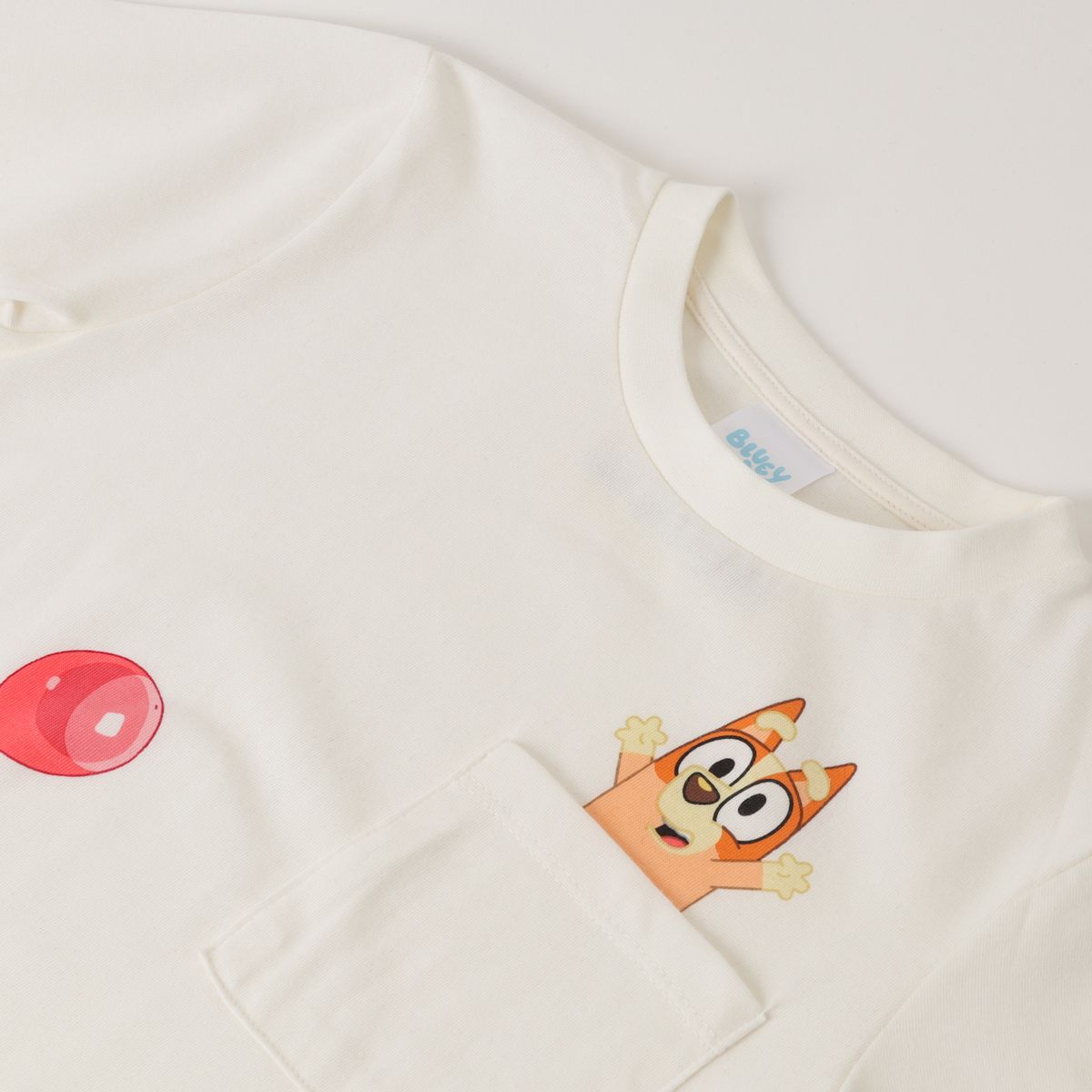 BLUEY - Polera Manga Larga Niño Globos Beige Bluey