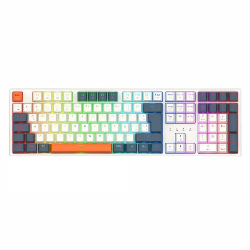 REDRAGON - Teclado Redragon Trundle K668WBO RGB USB C Sw Red Español