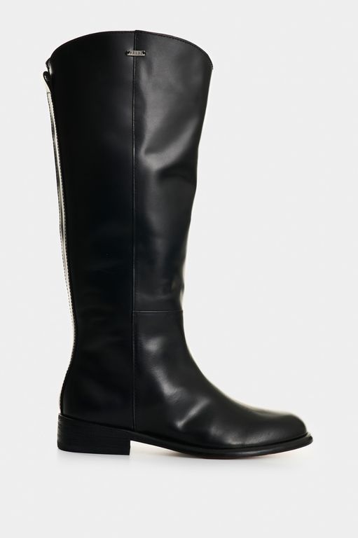 Vélez Botas De Cuero Para Mujer Kalahari Negro