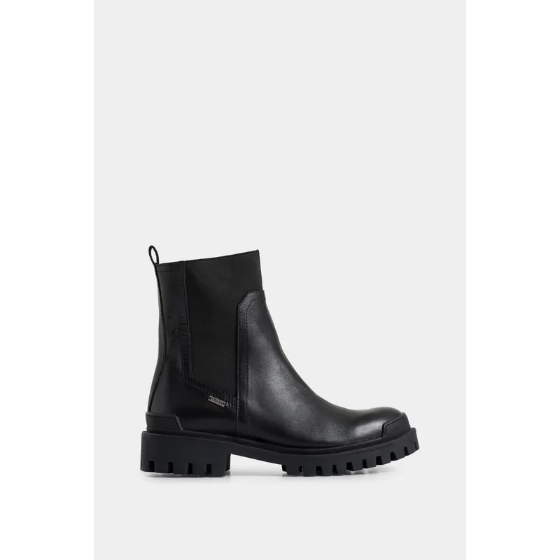 VELEZ - Vélez Botines Caltha 2.0 De Cuero  Mujer Tractorados Negro